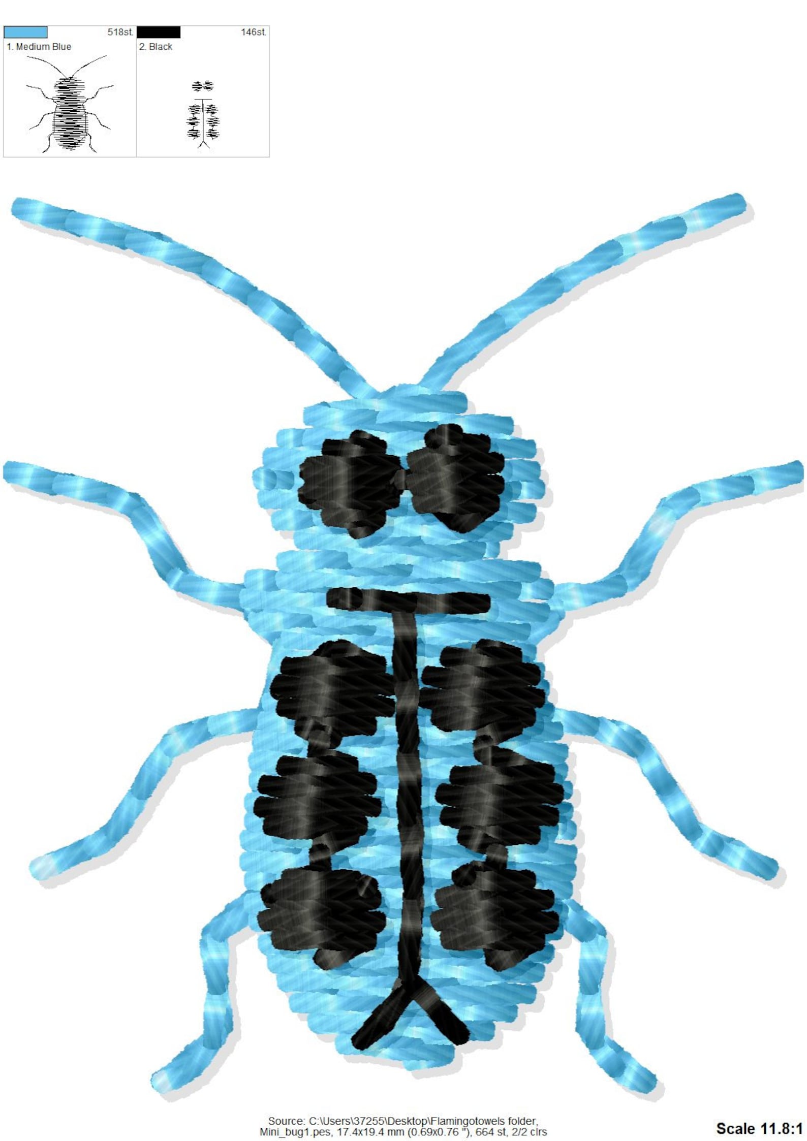 Micro Mini Small Bugs and Butterflies 8 Types Machine Embroidery ...