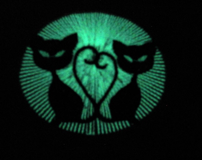 Cats / Glow in the dark special designed machine embroidery / sizes 4x4 and 5x7 / file INSTANT DOWNLOAD