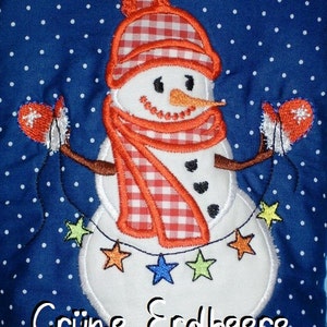 Winter Schneemann SET von 11 Designs, Stickmaschine Designs Reifen 10x10, 13x18, Kinder Winter Weihnachten Schneemann und Reh Bambi