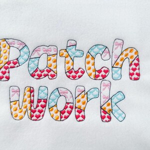 Patchwork FONT Summer Patterned and Outline Alphabet Monogram Letters ...