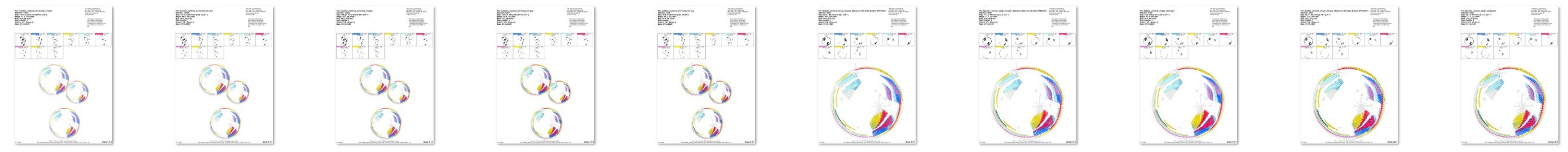 Single Rainbow bubble light design and design of 3 water bubbles