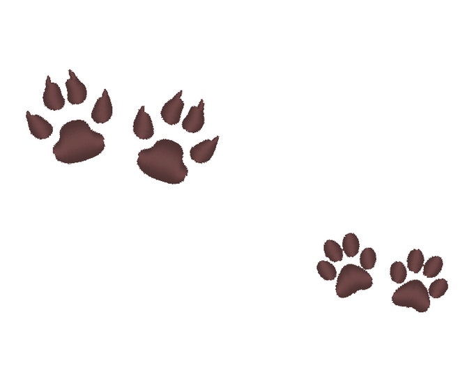 Mini micro small paws prints embroidery designs machine embroidery designs,a set less than one inch one paw sizes face mask mini designs