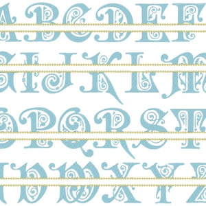Schöne Split Monogram Font A-Z Maschinenstickerei Designs und Mini-Schrift in mehreren Größen für Stickrahmen 10x10, 13x18 personalisierte Geschenkidee