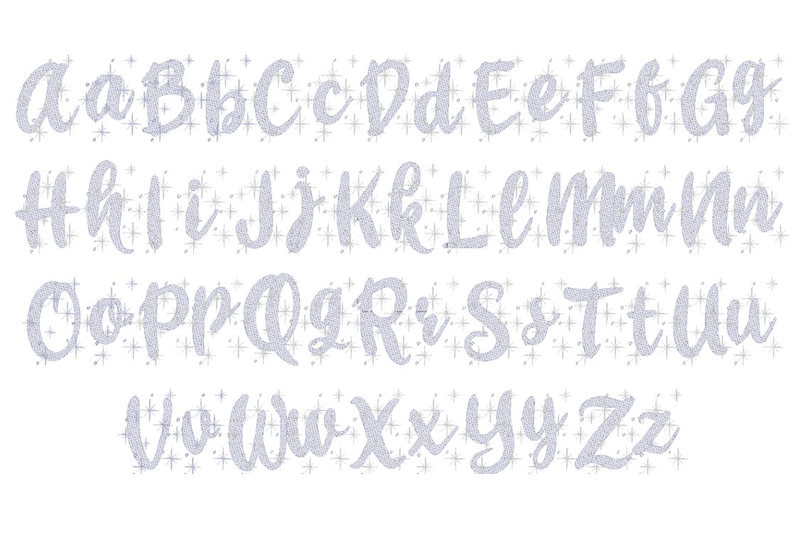 Sparkle Glitter FONT Night Starry Sky Script Glittering Etsy