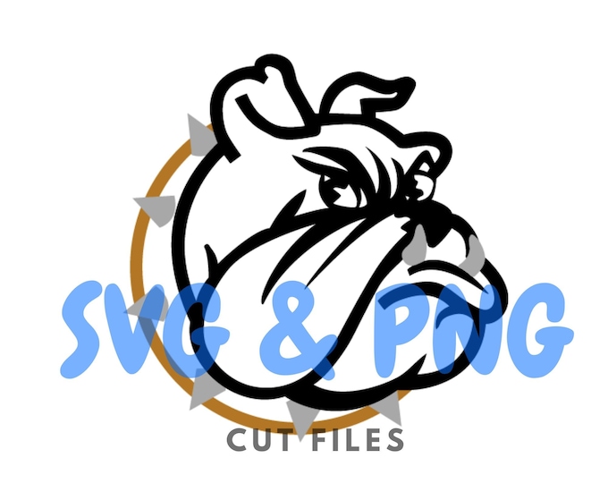 Bolldog SVG and PNG cut files to use with the Silhouette Cameo or Cricut