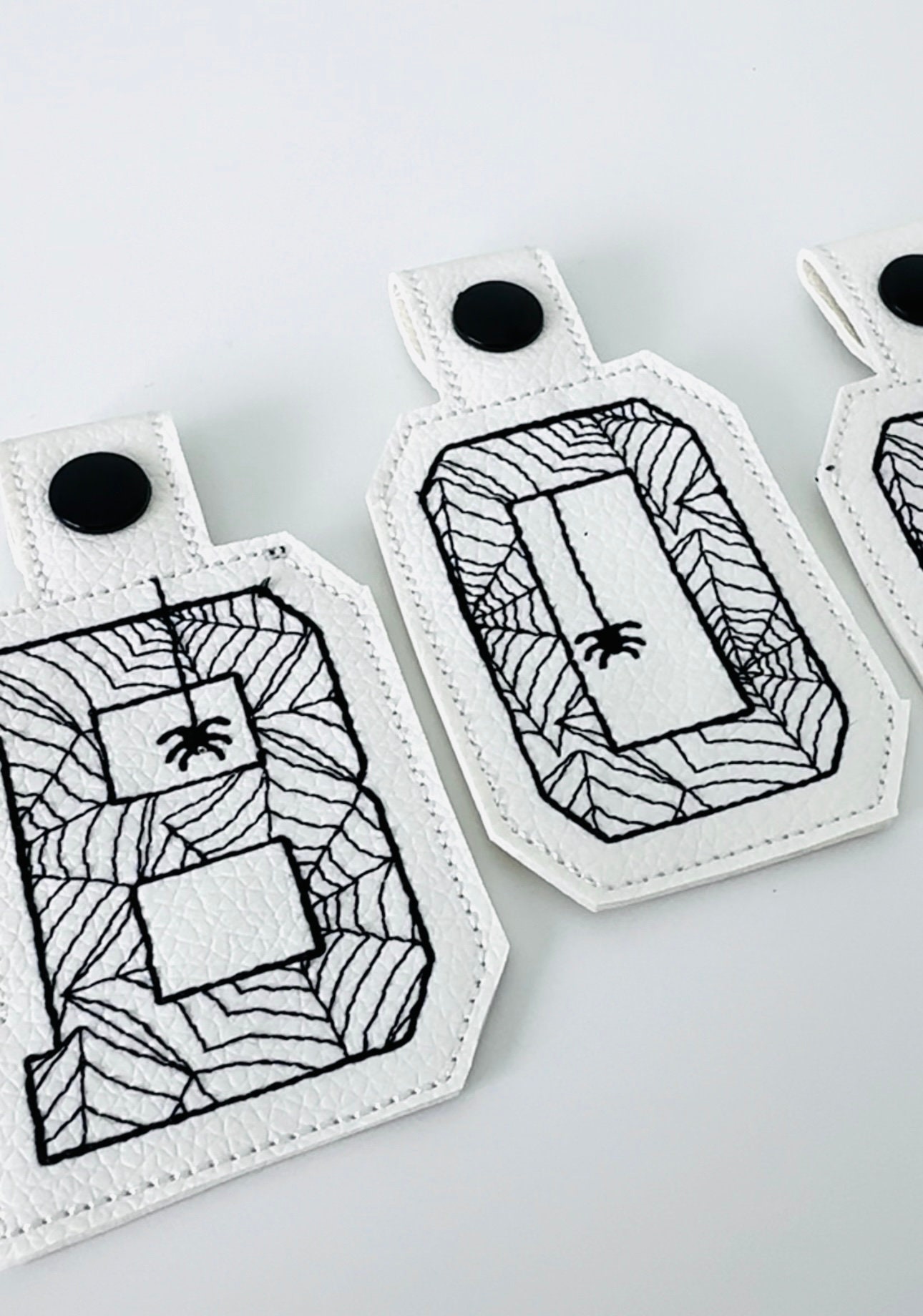 Spiders Web Snap Tab Halloween Key Chain Key Fob Snap Tab 