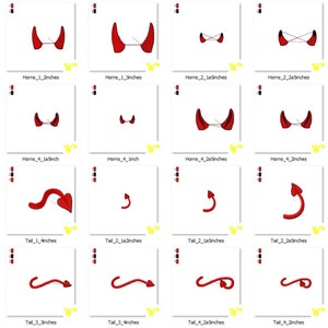 Little Devil Tail and Horn, Tails and Horns for Monogramming Fill ...