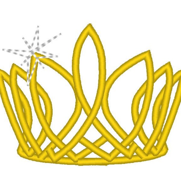 Corona de princesa, diadema, tiara para niñas diseños de bordado a máquina y diseños de apliques - 2, 3, 4 y 5 pulgadas DESCARGA INSTANTE