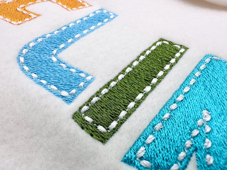 Fill Stitch FONT With Hand-stitch Look on Top Machine Embroidery ...