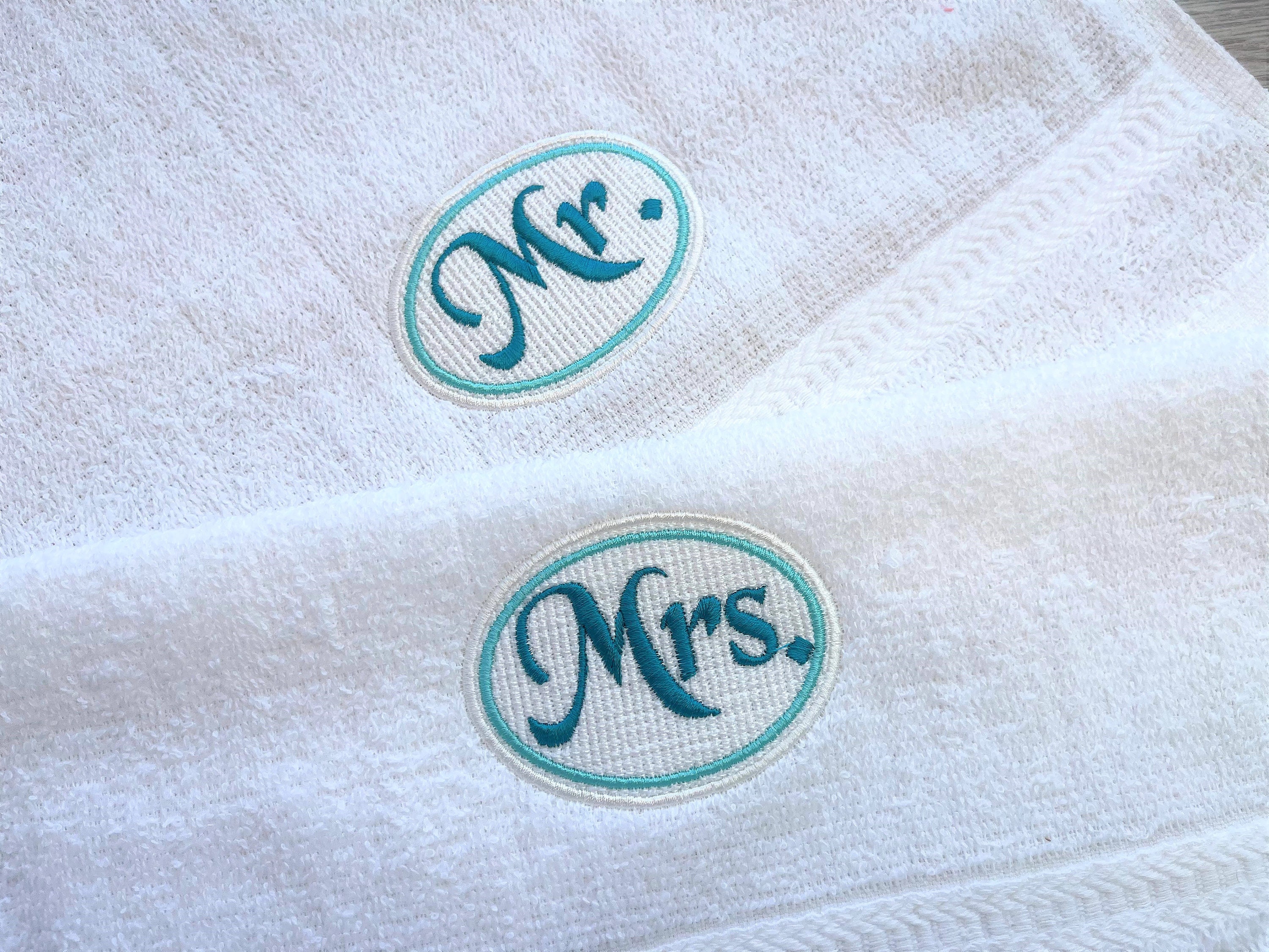 Plaid Mr. and Mrs. Custom Hand Towels