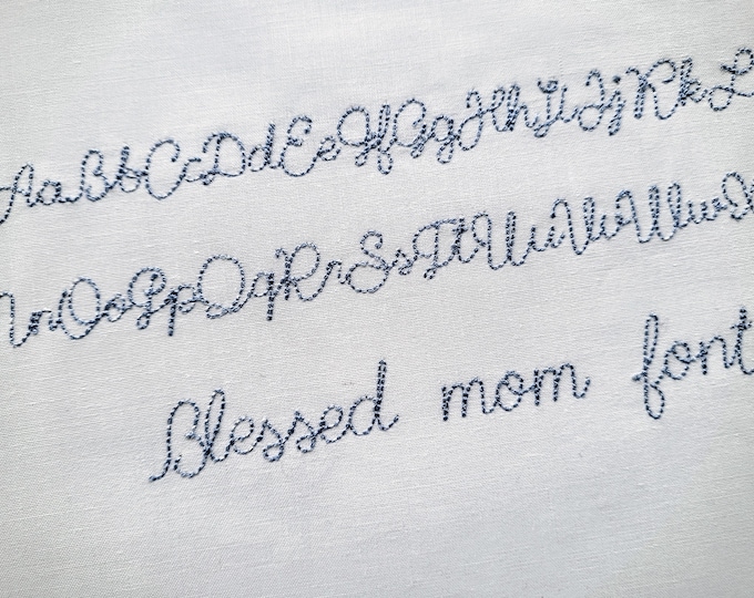 Handwriting Font, mini micro alphabet letters, line outline stitch, machine embroidery design, uppercase lowercase punctuation marks BX font