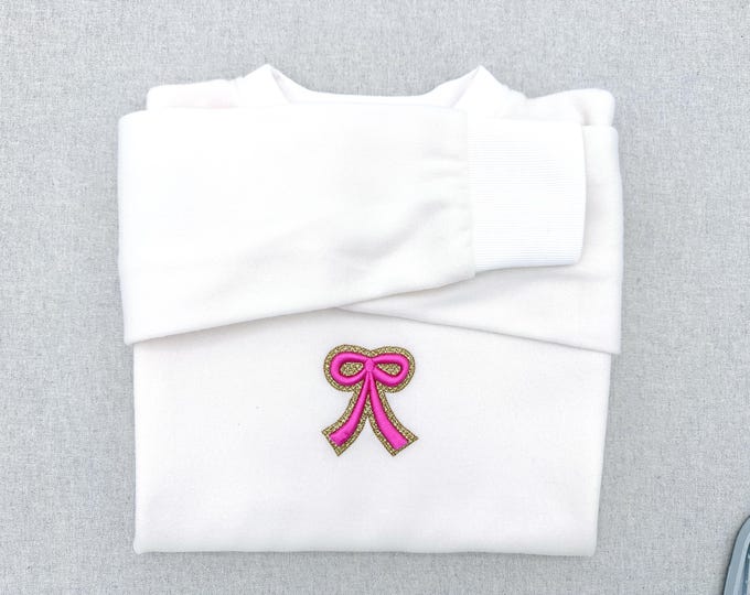 HTV glitter vinyl and puffy foam Bow machine embroidery designs 3d raised kids girls monogram accent add-on mini sizes 1.3 up to 3.5 inch