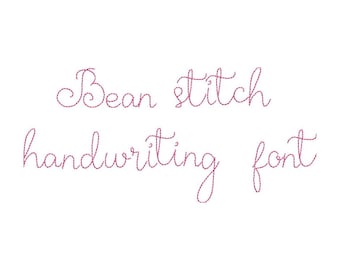 Handwriting Font mini micro alphabet letters, line bean stitch, machine embroidery designs assorted sizes uppercase lowercase, BX included