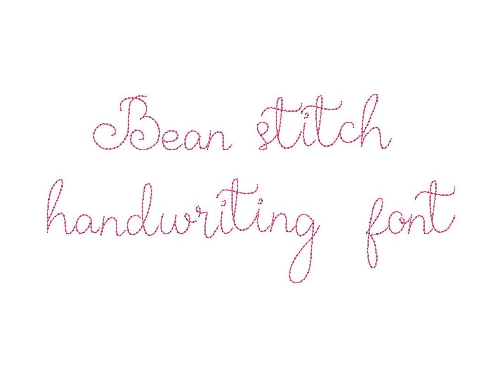 Handwriting Font mini micro alphabet letters, line bean stitch, machine ...