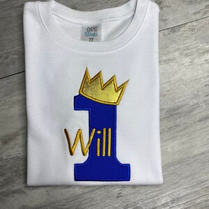 King Birthday Crown Numbers Embroidery Applique Designs for Boy ...