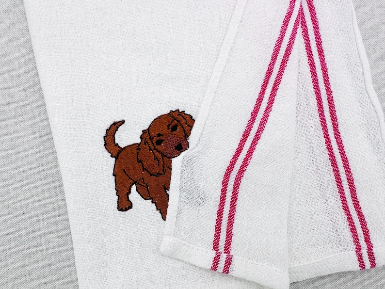 Lovely Playing Long Haired Dachshund Puppy Dog Kitchen Dish Towel ...