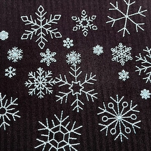 Micro mini small 16 single Snowflakes machine embroidery designs files in mini sizes from 0.5 thru 1.5 in small winter snowflakes set