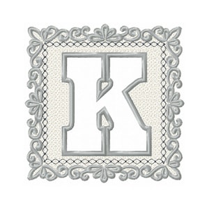 Royal embossed terry towel Monogram letters A-Z in ornate Frame machine embroidery designs for hoop 4x4 wedding birthday gift idea