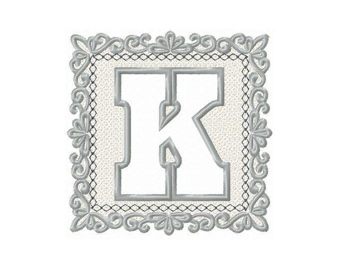 Royal embossed terry towel Monogram letters A-Z in ornate Frame machine embroidery designs for hoop 4x4 wedding birthday gift idea