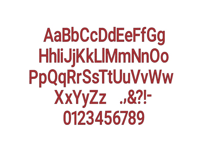 La Ronda Font Ronda Font Fill Stitch and Outline Block Font Machine Embroidery ...
