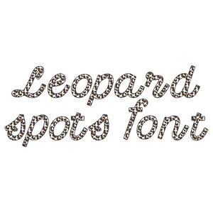 Leopard In Cursive Leopard Spots Font Alphabet Cursive Letters and Numbers Wild Animal ...