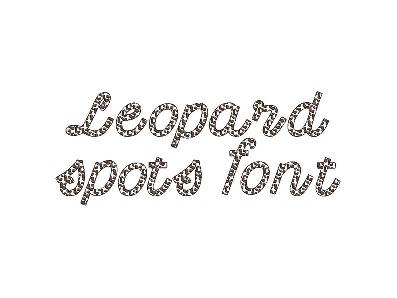 Leopard In Cursive Leopard Spots Font Alphabet Cursive Letters and Numbers Wild Animal ...