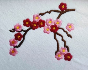 Cherry Blossom mini for embroidery hoops 4x4, 5x7 and 6x10 INSTANT DOWNLOAD
