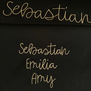 Hand Stitch Effect FONT Step Stitch Script Alphabet Letters and Numbers ...