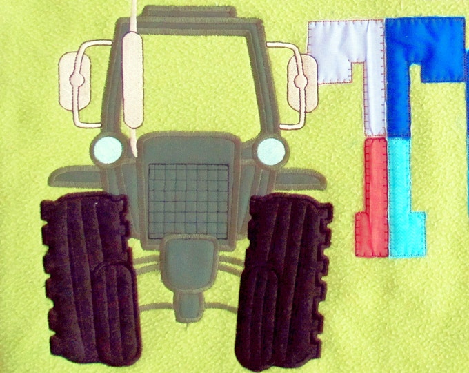 Tractor - embroidery applique designs hoops 4x4, 5x7, 6x10
