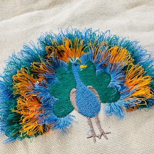 Bead Embroidery Kit Colored Peacock Animal Embroidery Peacock