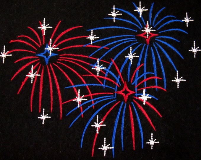 Fireworks  - Fourth of July  - machine embroidery designs - for hoop 4x4, 5x7 and 6x10 INSTANT DOWNLOAD