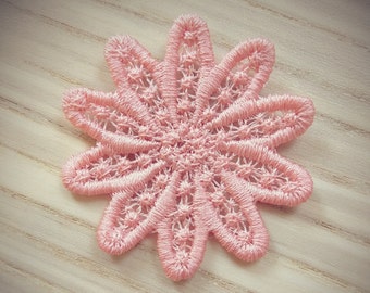 Dolly flower Single Mini delicate classy lace flower FSL Free standing lace machine embroidery designs in assorted sizes for hoop 4x4 bloom