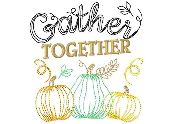 Happy fall Autumn Thanksgiving Kitchen dish towel quotes sayings kitchen towel machine embroidery designs - 4x4, 5x7 INSTANT DOWNLOAD