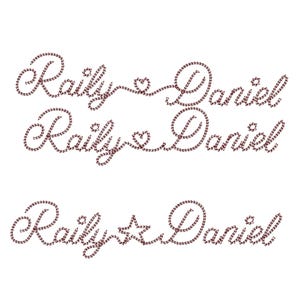 Desenhos de bordado à máquina Chain FONT de ponto leve rápido em tamanhos variados de letras do alfabeto em miniatura, fonte de script com caudas e conexões