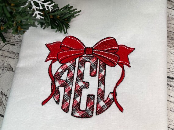 Plaid Monogram Flowers S00 - Holiday Gifts - Holiday Gifts for Him