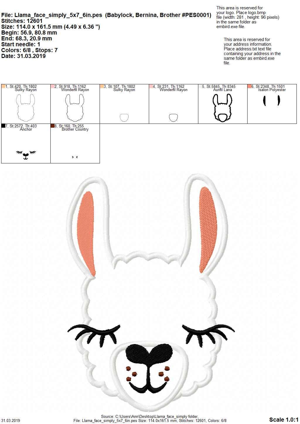 Free Printable Embroidery Template for Face Masks - La creative mama