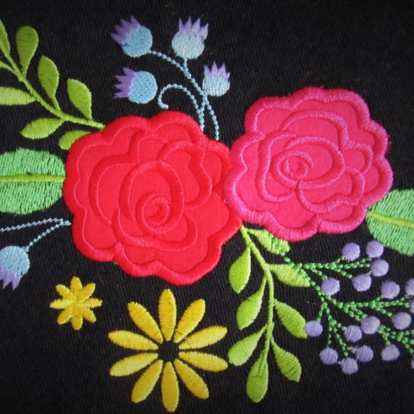 Shabby Chic Flowers, beautiful rose, flower embroidery, simply flowers applique - machine embroidery designs for embroidery  4x4  5x7