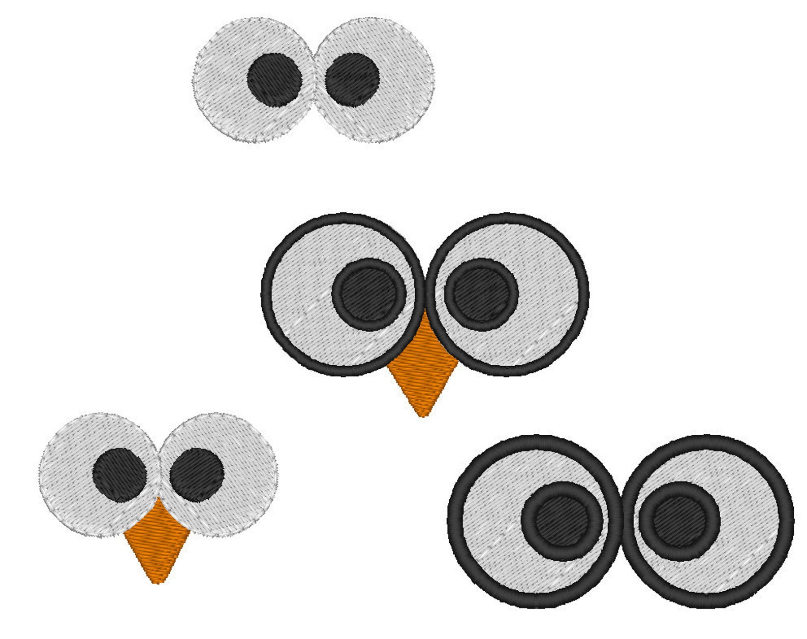 Your Toy Eyes Owl Eyes INSTANT DOWNLOAD Machine Embroidery Etsy