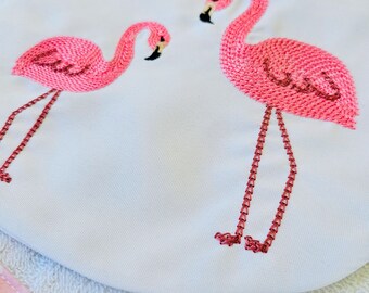 Chain stitch Flamingo embroidery chain flamingos machine embroidery designs monogram love bird embroidery kids outfit and home decor