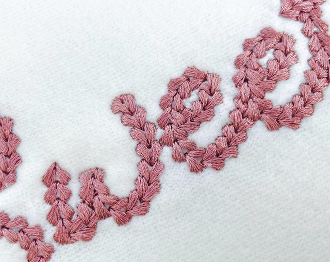 Extra Bold Chain stitch FONT Whirly handwritten script alphabet machine embroidery designs monogram knit effect sizes 2.1 up to 3.6 inch