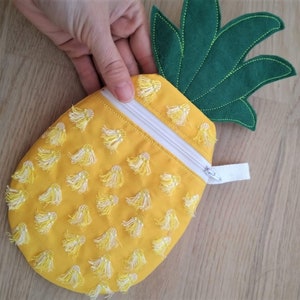 Pineapple  awesome Pouch, Envelope ITH, Pocket, ITH, bag, zip bag, In The Hoop Machine Embroidery designs In-The-Hoop  6x10