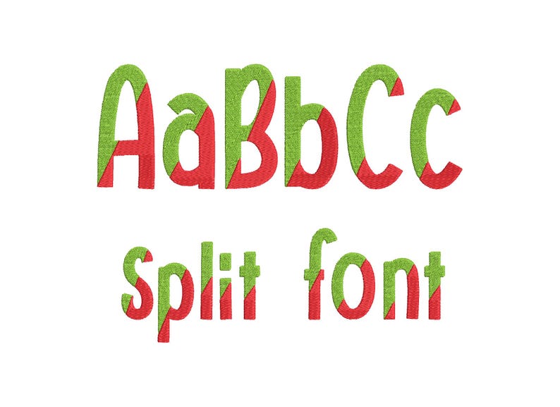 Split Stitch Lettering Fill Stitch Split Font Sunkissed Alphabet Divided Monogram Letters ...