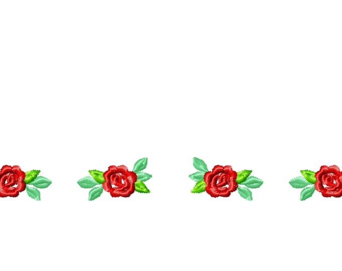 Awesome classic roses mini sizes for fabric embellishment and great add-on to any design, floral machine embroidery design in assorted sizes