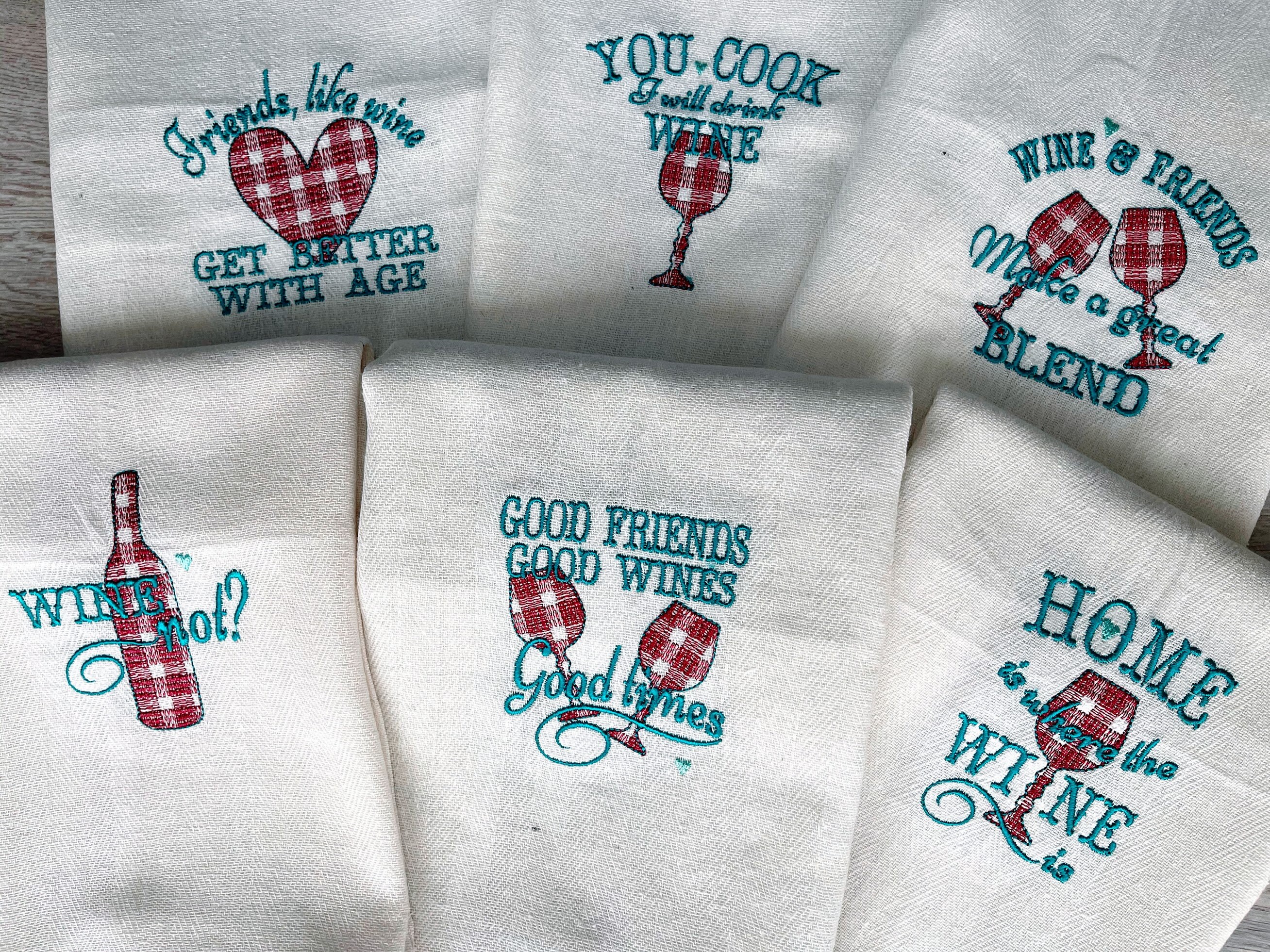 Will Cook For Wine Custom Kitchen Towels