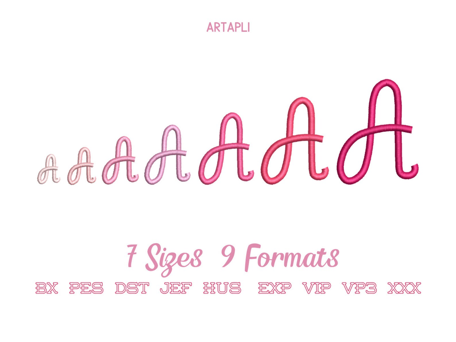 Satin Stitch Script Font Alphabet Playful Kids Baby Monogram Name ...