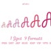 Satin Stitch Script Font Alphabet Playful Kids Baby Monogram Name ...