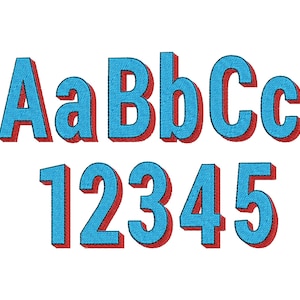Shadow Block FONT machine embroidery designs shadowed alphabet monogram fill stitch bold Font sport Font  many sizes 1 up to 3 inches, BX