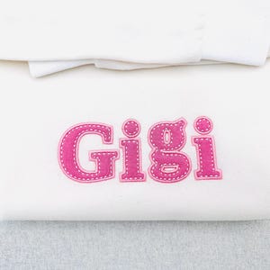 Applique FONT Tilda satin stitch and hand stitch effect 2 outline Alphabet Monogram – Digital File Sample Instant Download By Artapli Embroidery Format PES HUS DST JEF EXP VP3 XXX EXP
