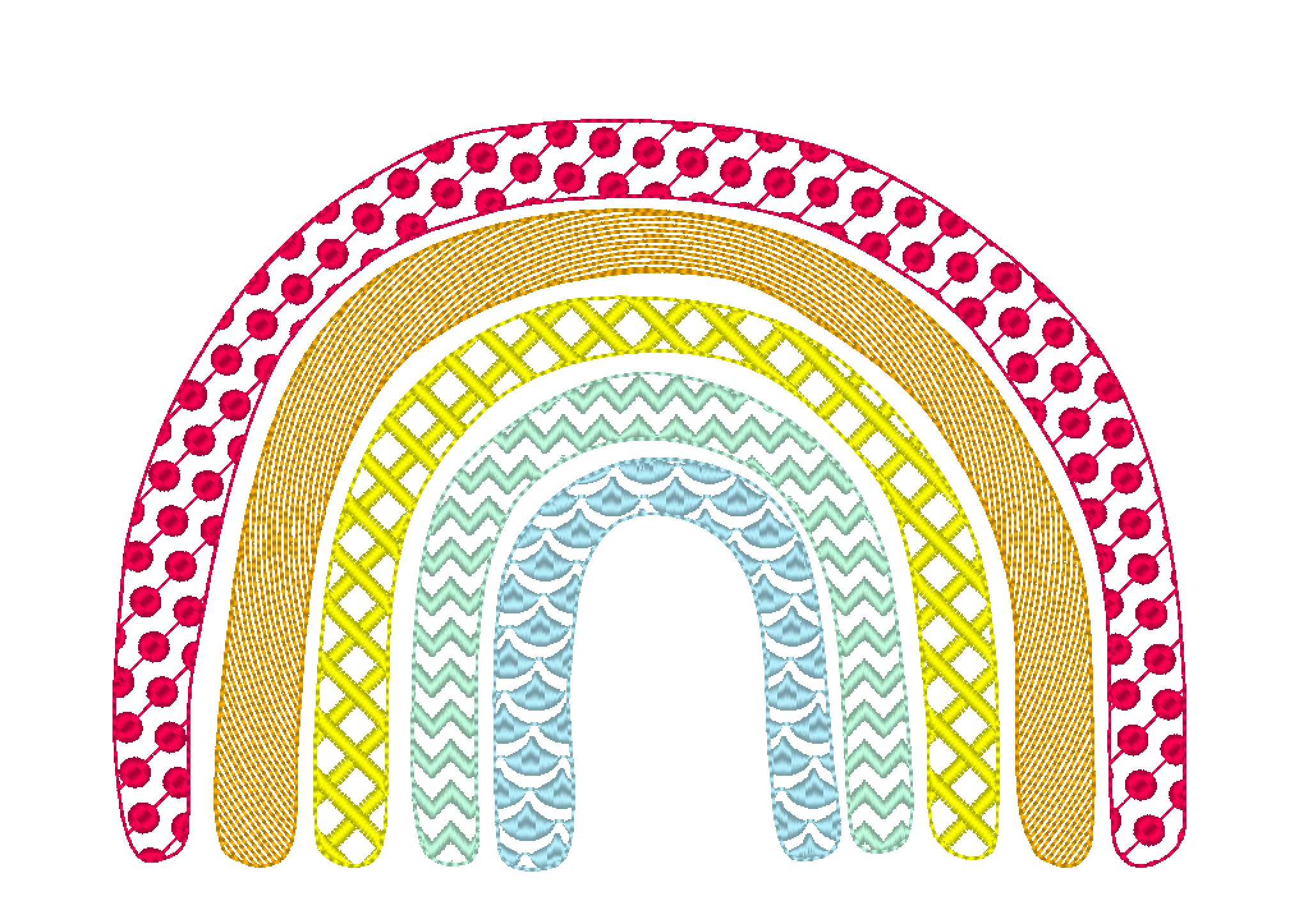 7 color machine embroidery rainbow design 7 color machine embroidery rainbow design