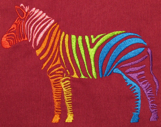 Rainbow zebra - machine embroidery designs 4x4, 5x7 INSTANT DOWNLOAD